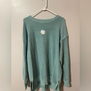 Woven Daisy Pullover